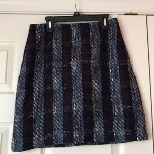 Loft Plaid Flannel Skirt